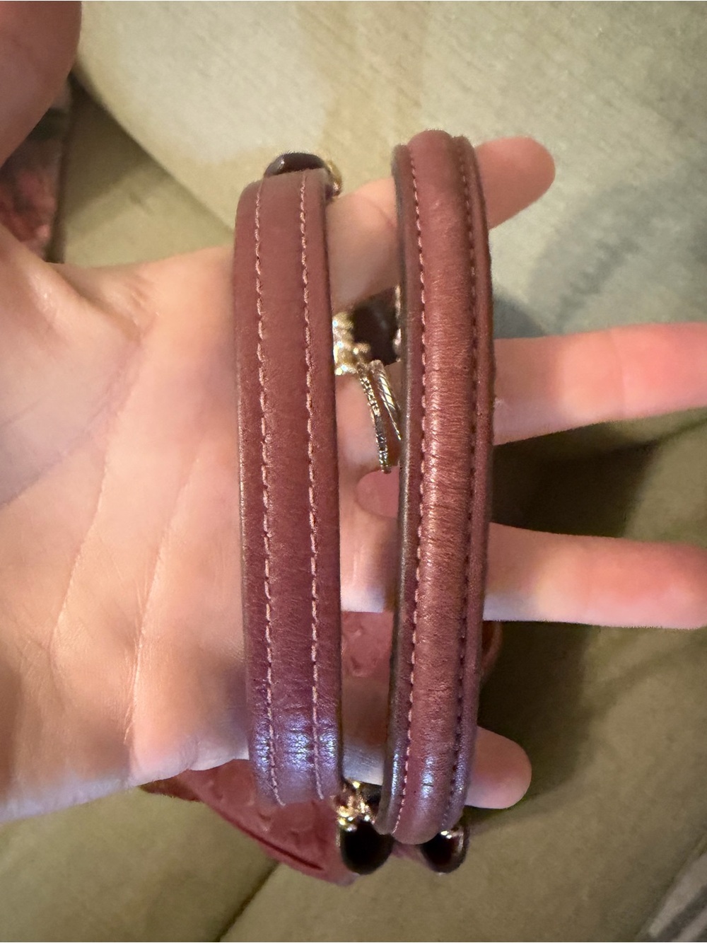 Coach Burgundy Lexy Shoulder Bag With Debossed C Logos (F48338) - Picture 9 of 15